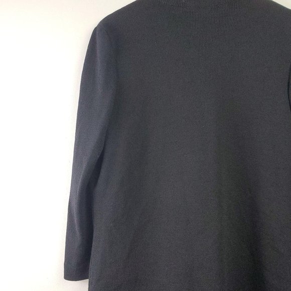 St. John Basics Lg Gold Button Front Cardigan Med - Picture 7 of 8